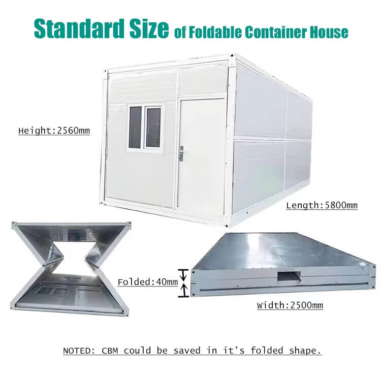 Standard Size of Foldable Container House