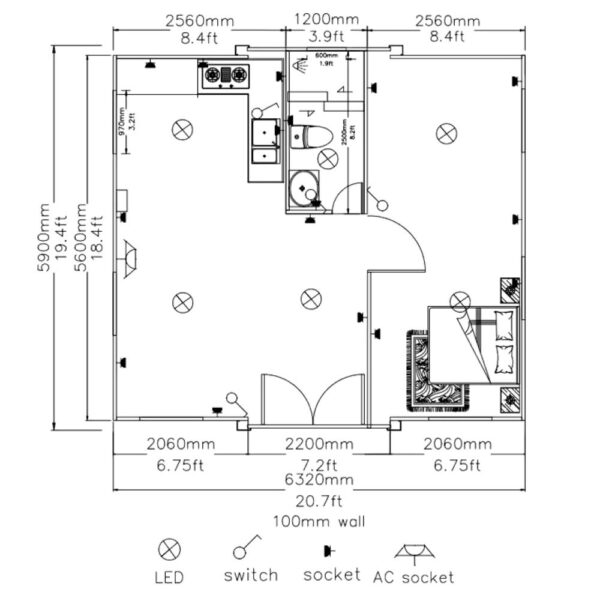 40ft 20ft Prefab Tiny Homes
