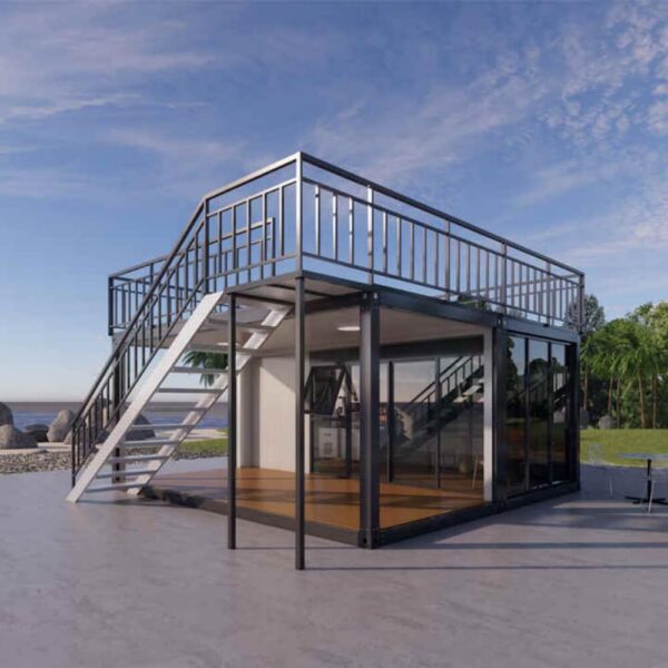 40 Feet Smart Fabricated Flat Pack Container Construction Office House Luxury Prefabricated Prefab Mansion Home - Image 2