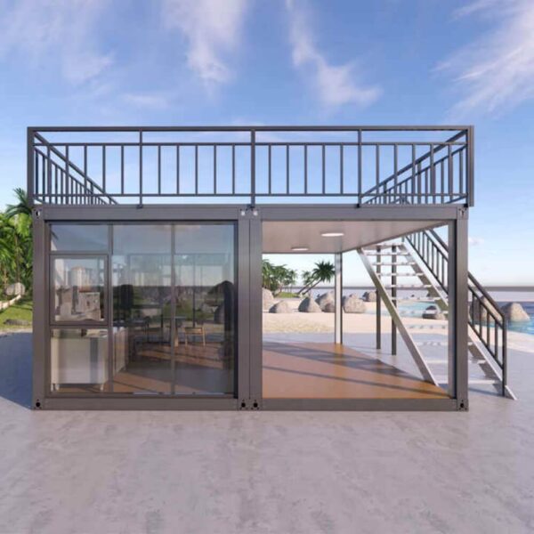 40 Feet Smart Fabricated Flat Pack Container Construction Office House Luxury Prefabricated Prefab Mansion Home - Image 3