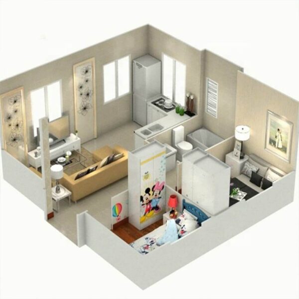 40 Feet Smart Fabricated Flat Pack Container Construction Office House Luxury Prefabricated Prefab Mansion Home - Image 6