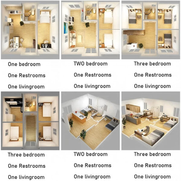 Custom 20ft Tiny Homes Prefab Cabin Expandable Container Home Casas Prefabricadas Villa With 3 Bedroom - Image 4